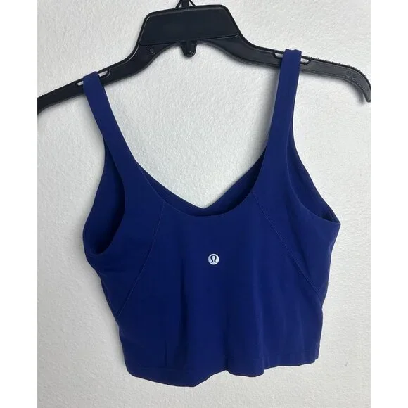 Lululemon Align Tank Top Riverside Blue Size 6 Nulu Yoga Workout Bra - Picture 9 of 10